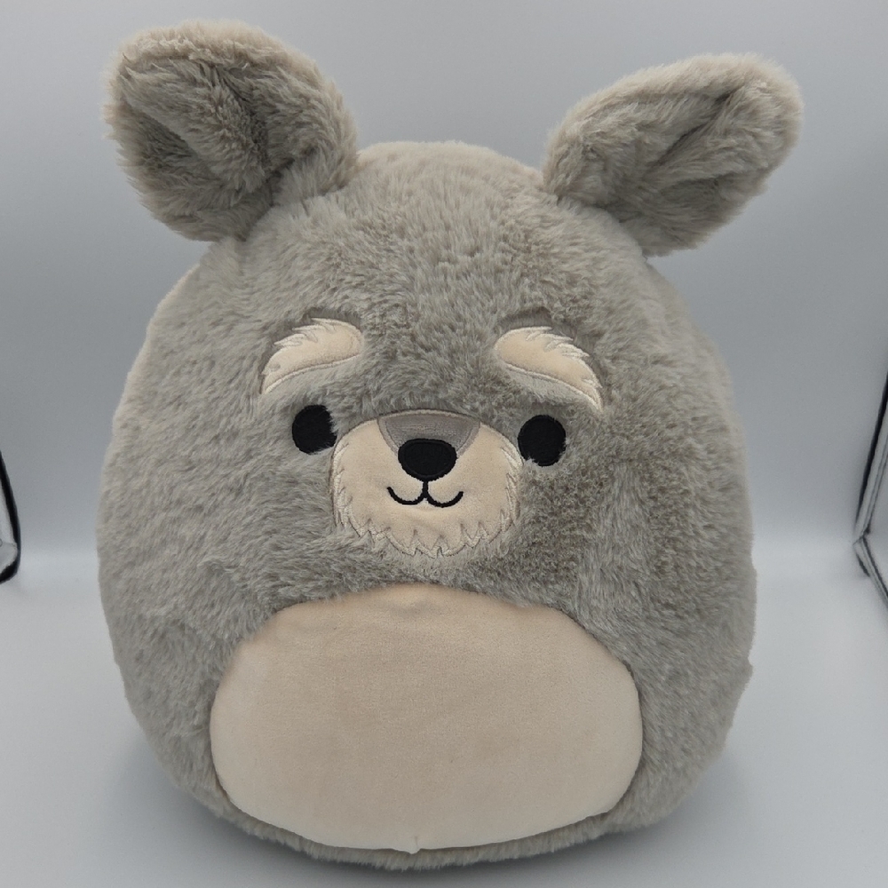 FuzzAMallows Squishmallows Shaun Gray Dog Plush Soft Stuffed Animal Toy 12"